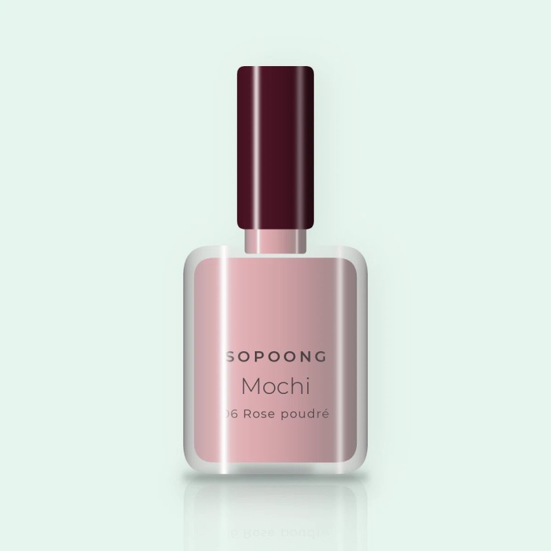 Vernis à ongles Mochi à la biotine – Sopoong, flacon 10 ml, teinte 06 Rose poudré