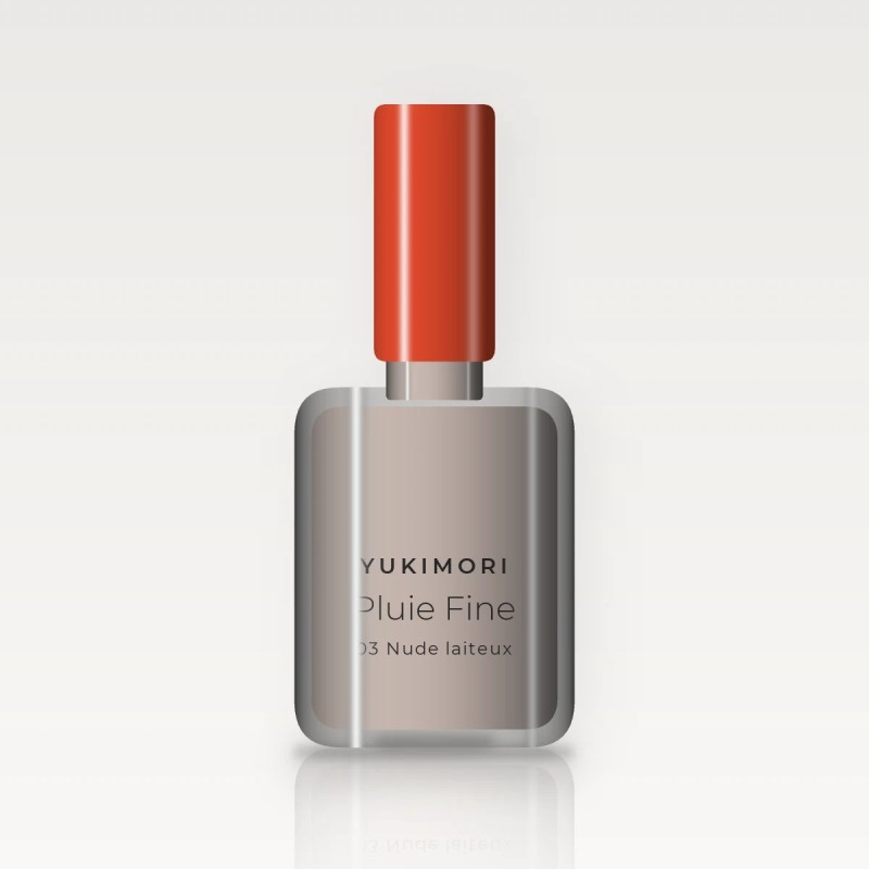 Vernis à ongles Pluie Fine séchage rapide – Yukimori, flacon 12 ml, teinte 03 Nude laiteux
