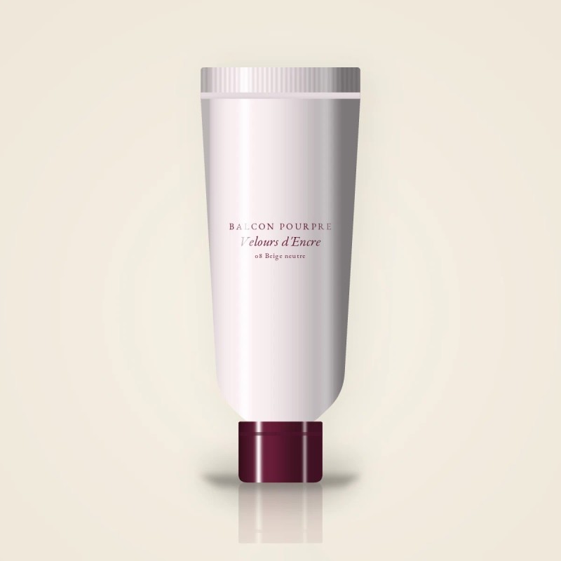 Fond de teint Velours d'Encre au panthénol – Balcon Pourpre, tube 30 ml, teinte 08 Beige neutre