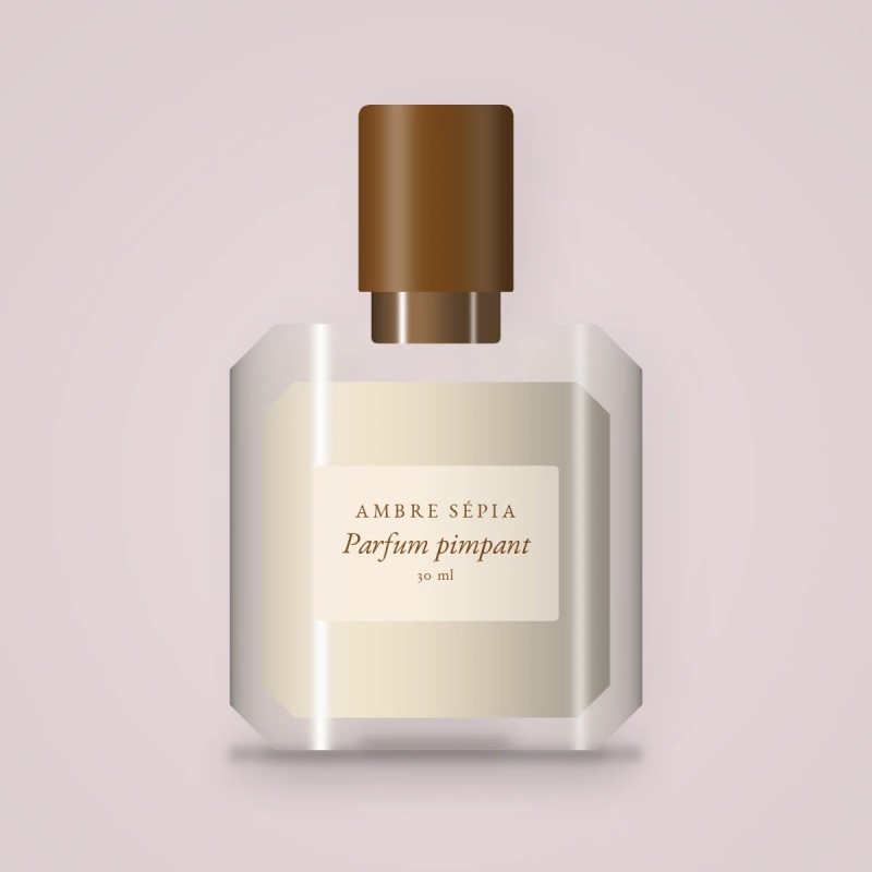 Parfum pimpant au bois de santal pour femme – Ambre Sépia, flacon 30 ml