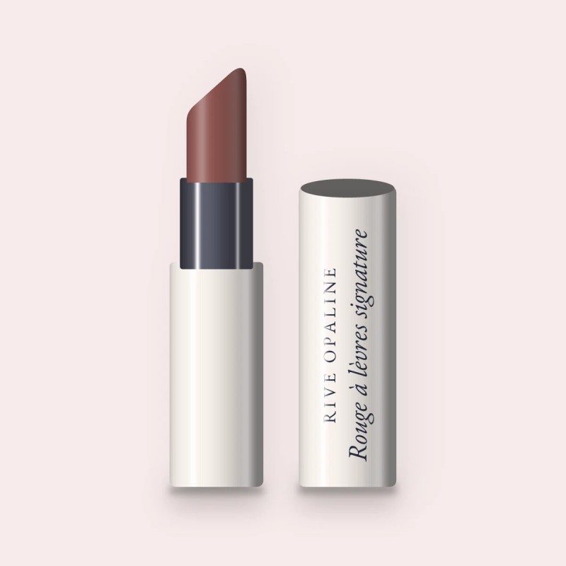 Rouge à lèvres signature au squalane – Rive Opaline, étui 3,5 g, teinte 32 Brun rosé