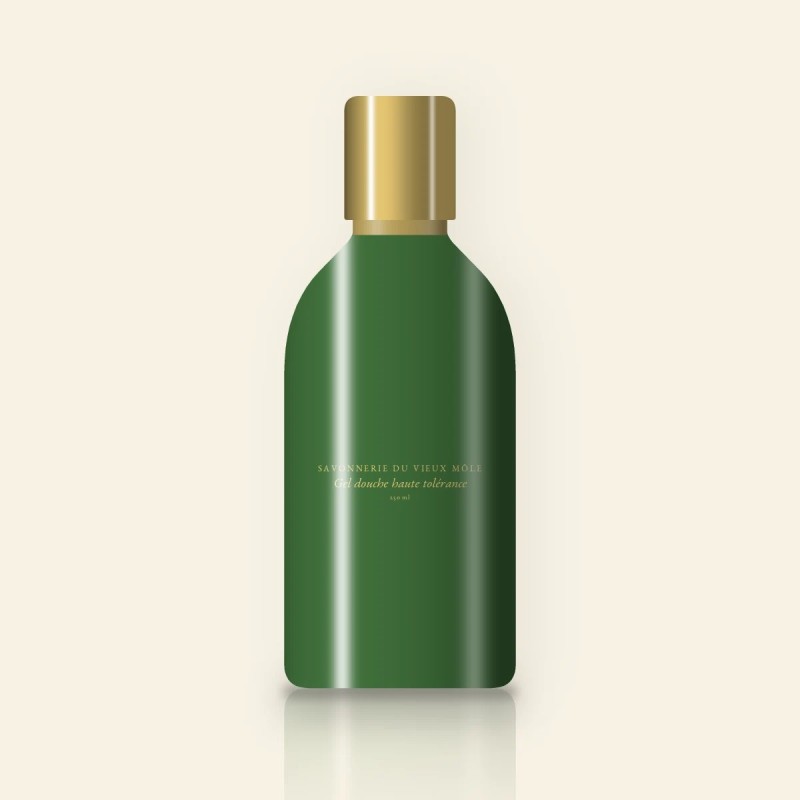 Gel douche et bain haute tolérance à l'huile de noyau d'abricot – Savonnerie du Vieux Môle, flacon 250 ml