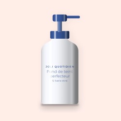 Fond de teint perfecteur à l'aloe vera – Joli Quotidien, flacon-pompe 35 ml, teinte 12 Sable doré
