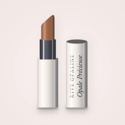 Rouge à lèvres Opale Précieuse à l'huile de ricin – Rive Opaline, étui 3,5 g, teinte 18 Caramel