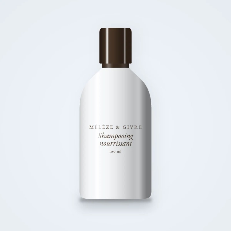 Shampooing nourrissant à l'huile de coco – Mélèze & Givre, flacon 100 ml