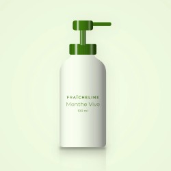 Huile capillaire revitalisante Menthe Vive – Fraîcheline, flacon-pompe 100 ml