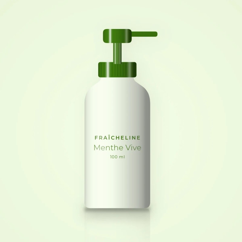 Huile capillaire revitalisante Menthe Vive – Fraîcheline, flacon-pompe 100 ml