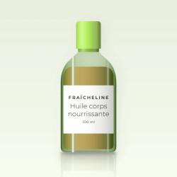 Huile corps sèche nourrissante au baobab – Fraîcheline, flacon 100 ml