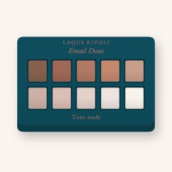 Palette yeux effet smoky Émail Doux – Laque Rivoli, 12 × 1 g, teinte Tons nude