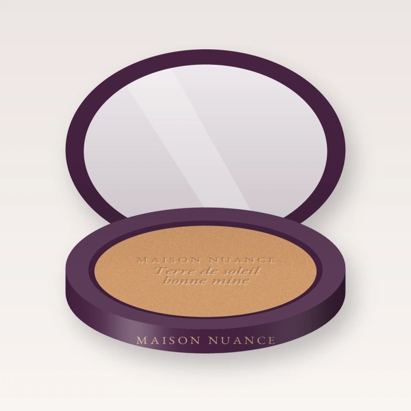 Terre de soleil bonne mine à la poudre de perle – Maison Nuance, boîtier 15 g, teinte 03 Blond doré
