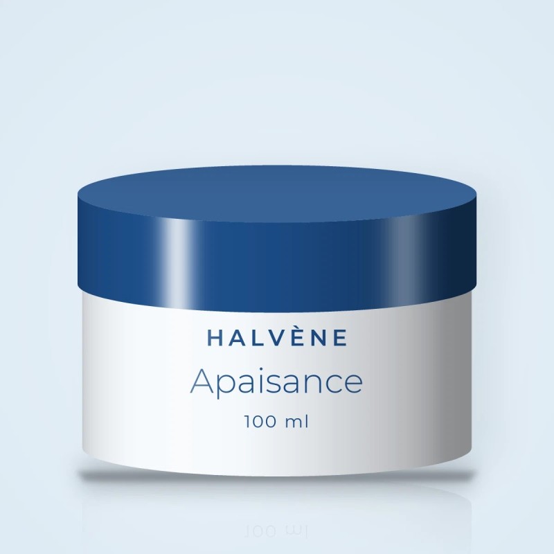 Apaisance gommage visage énergisant – Halvène, pot 100 ml