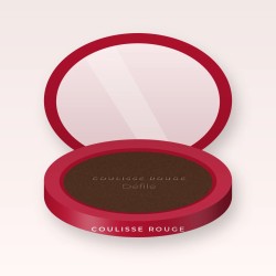 Poudre Défilé anti-fatigue – Coulisse Rouge, boîtier 12 g, teinte 16 Ébène