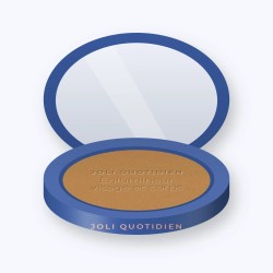 Enlumineur visage et corps à l'huile de macadamia – Joli Quotidien, boîtier 4,5 g, teinte Bronze doré