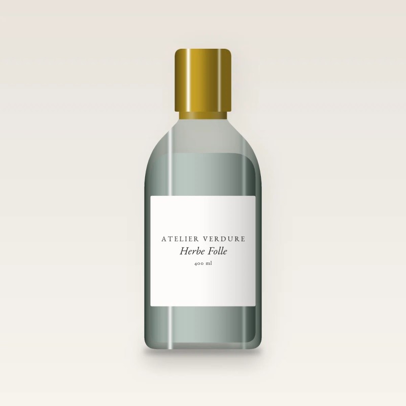 Herbe Folle nettoyant visage éclat – Atelier Verdure, flacon 400 ml
