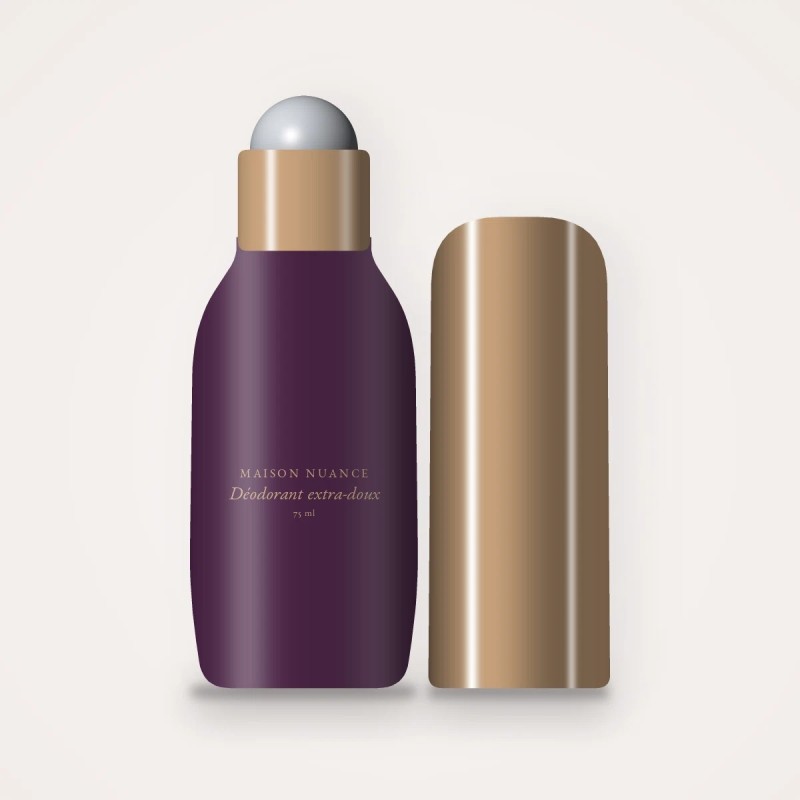 Déodorant extra-doux à la mandarine pour homme – Maison Nuance, flacon roll-on 75 ml