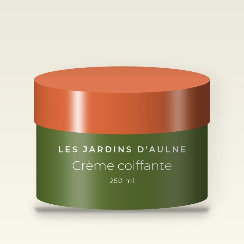 Crème coiffante définition intense à la cire de carnauba – Les Jardins d'Aulne, pot 250 ml