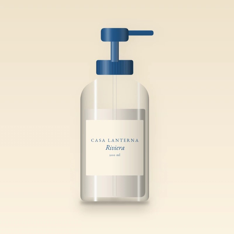 Lait corps Riviera à l'huile de jojoba – Casa Lanterna, flacon-pompe 200 ml