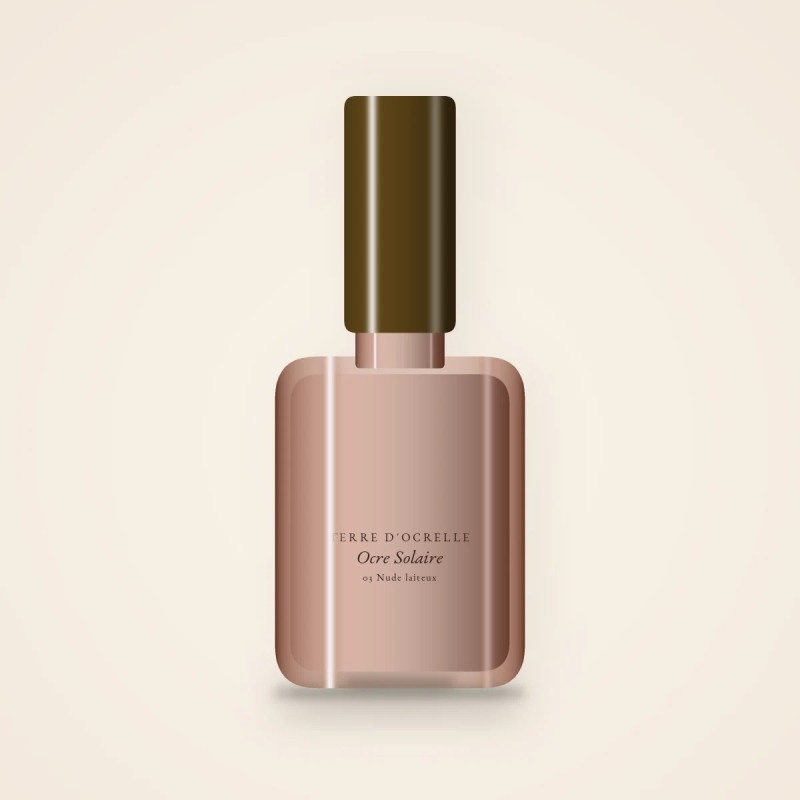 Vernis à ongles Ocre Solaire au bambou – Terre d'Ocrelle, flacon 5 ml, teinte 03 Nude laiteux