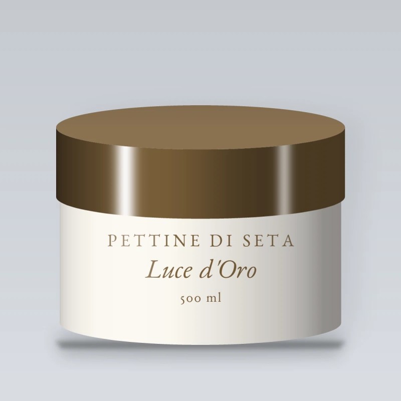 Masque capillaire Luce d'Oro aux protéines de blé – Pettine di Seta, pot 500 ml
