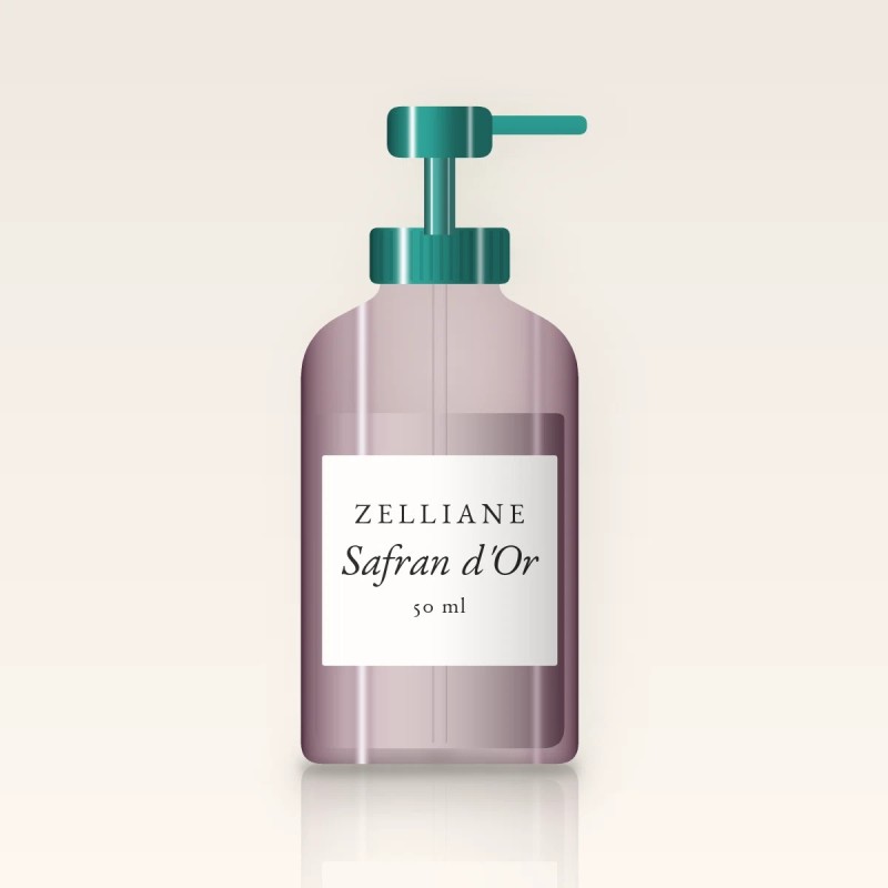 Crème hydratante Safran d'Or à l'eau de rose – Zelliane, flacon-pompe 50 ml