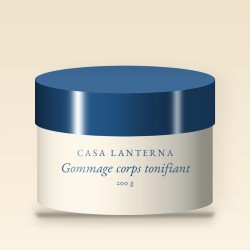 Gommage corps tonifiant au sucre et au beurre de cacao – Casa Lanterna, pot 200 g