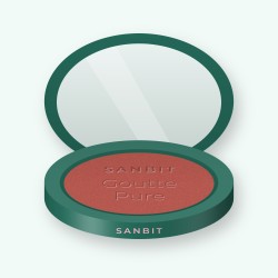 Blush Goutte Pure joues et paupières – Sanbit, boîtier 4 g, teinte 14 Rose brique