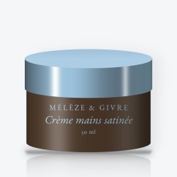 Crème mains et ongles satinée à l'huile d'argan – Mélèze & Givre, pot 50 ml