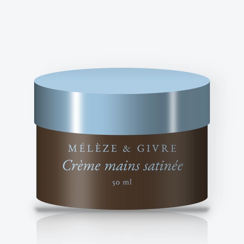 Crème mains et ongles satinée à l'huile d'argan – Mélèze & Givre, pot 50 ml