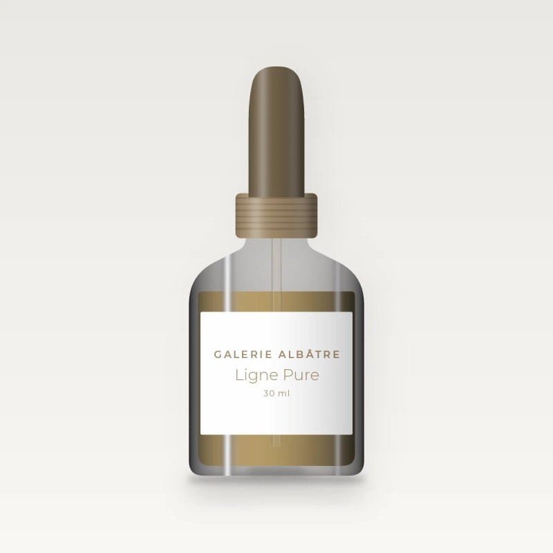 Huile à barbe Ligne Pure à la sauge sclarée – Galerie Albâtre, flacon compte-gouttes 30 ml