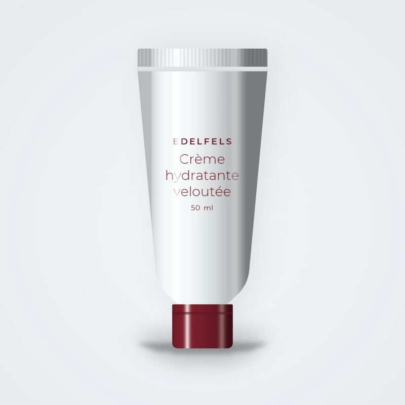 Crème hydratante veloutée à l'extrait de concombre – Edelfels, tube 50 ml