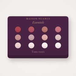 Palette yeux Essentiels complète – Maison Nuance, 12 × 1 g, teinte Tons rosés