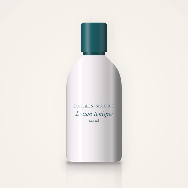 Lotion tonique haute tolérance à l'acide hyaluronique – Palais Nacré, flacon 100 ml