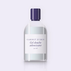 Gel douche et bain adoucissant à l'eau de mer – Carnet d'Iris, flacon 250 ml