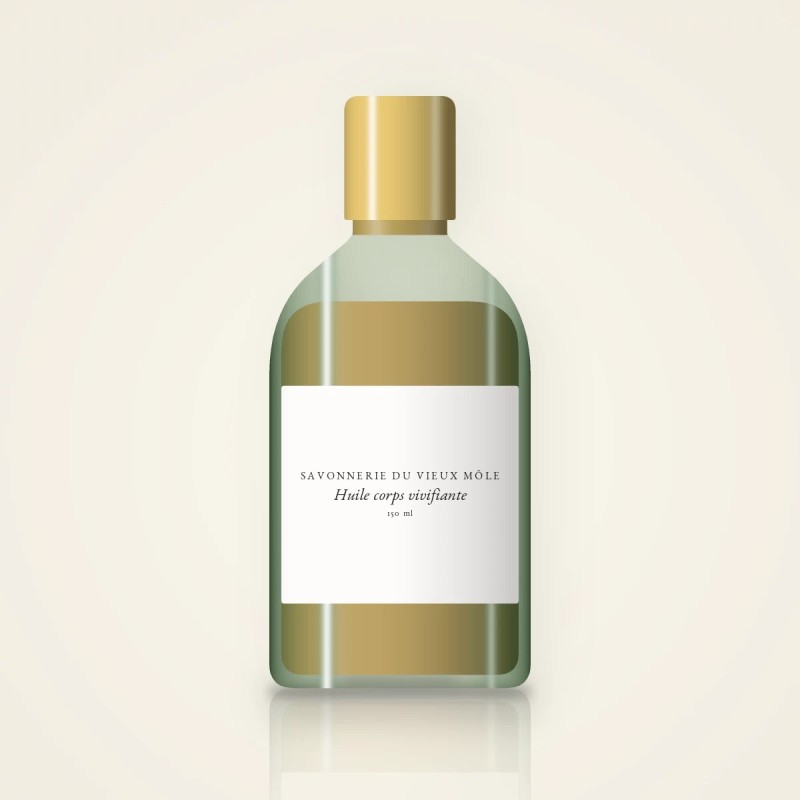 Huile corps sèche vivifiante au buriti – Savonnerie du Vieux Môle, flacon 150 ml