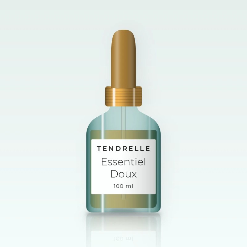 Huile capillaire brillance miroir Essentiel Doux – Tendrelle, flacon compte-gouttes 100 ml