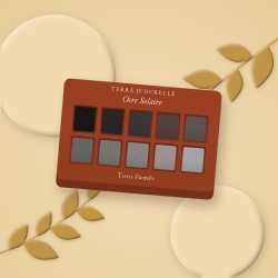 Palette yeux Ocre Solaire à l'huile d'argan – Terre d'Ocrelle, photo d'ambiance