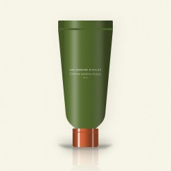 Crème solaire visage lissante au beurre de karité SPF 50 – Les Jardins d'Aulne, tube 50 ml