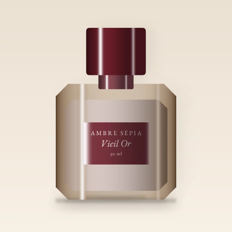 Parfum Vieil Or à la rose de mai – Ambre Sépia, flacon 30 ml