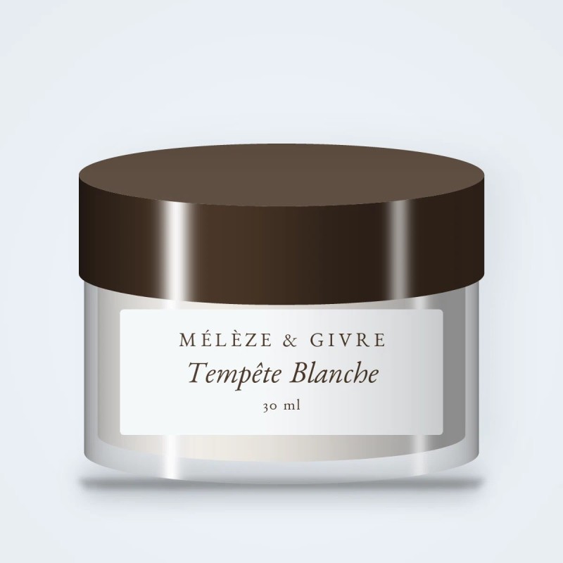 Crème mains Tempête Blanche au squalane – Mélèze & Givre, pot 30 ml