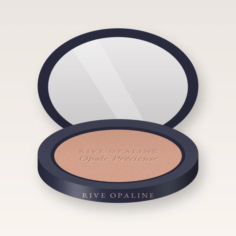 Terre de soleil bonne mine Opale Précieuse – Rive Opaline, boîtier 10 g, teinte 02 Sable rosé