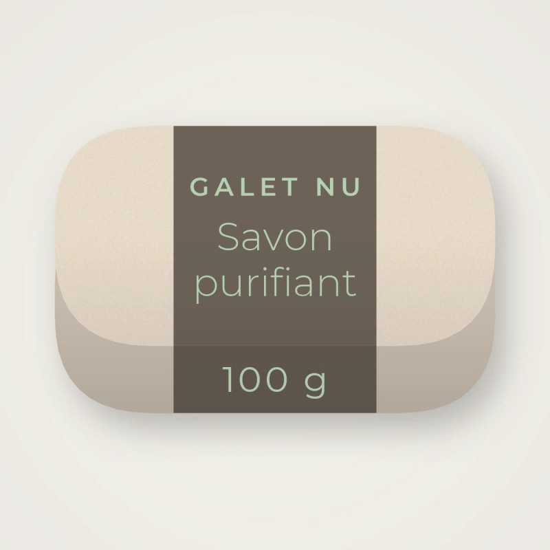Savon purifiant au beurre de murumuru – Galet Nu, pain 100 g