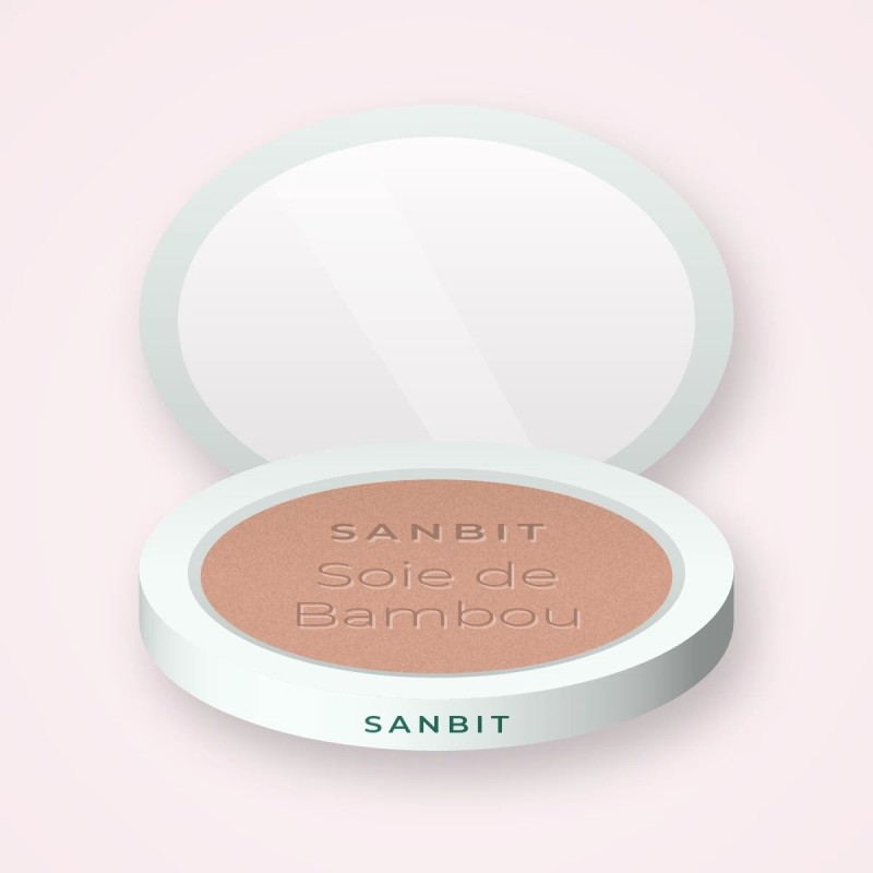 Terre de soleil effet seconde peau Soie de Bambou – Sanbit, boîtier 15 g, teinte 02 Sable rosé