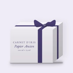 Coffret Papier Ancien mystérieux à la tubéreuse – Carnet d'Iris, 100 ml + 75 ml