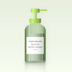 Baume après-rasage extra-doux au beurre de karité – Fraîcheline, flacon-pompe 50 ml