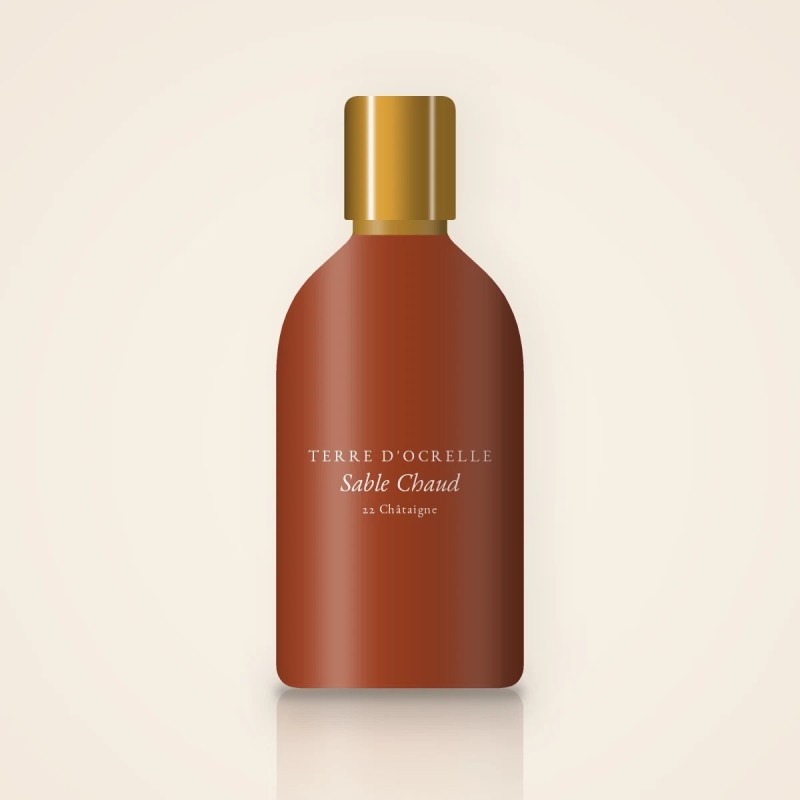 Fond de teint Sable Chaud aux céramides – Terre d'Ocrelle, flacon 30 ml, teinte 22 Châtaigne
